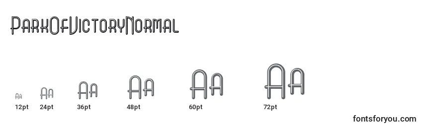 ParkOfVictoryNormal Font Sizes