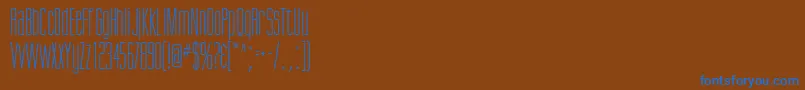 SuvaSsi Font – Blue Fonts on Brown Background