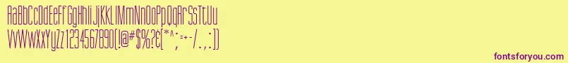 SuvaSsi Font – Purple Fonts on Yellow Background