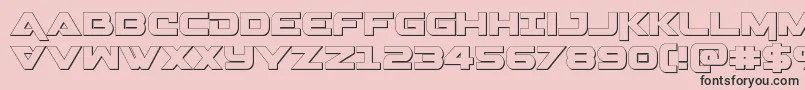 Gemina3D Font – Black Fonts on Pink Background