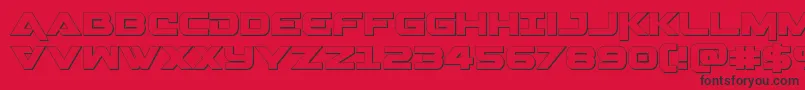 Gemina3D Font – Black Fonts on Red Background