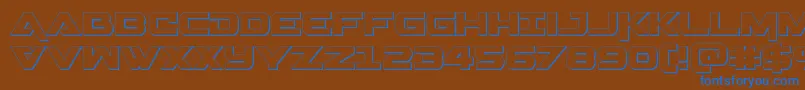 Gemina3D Font – Blue Fonts on Brown Background