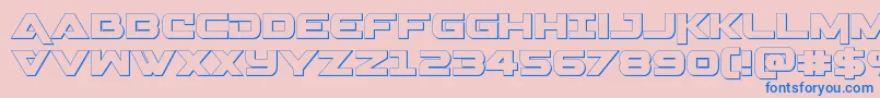 Gemina3D Font – Blue Fonts on Pink Background