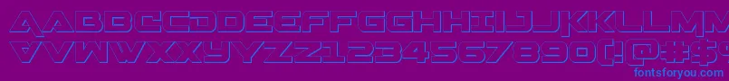 Gemina3D Font – Blue Fonts on Purple Background