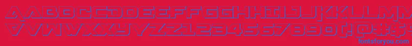 Gemina3D Font – Blue Fonts on Red Background