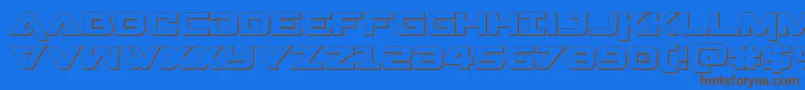 Gemina3D Font – Brown Fonts on Blue Background