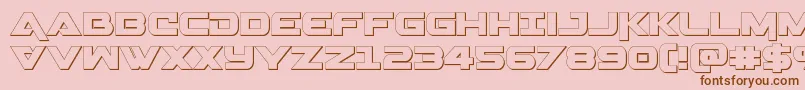 Gemina3D Font – Brown Fonts on Pink Background