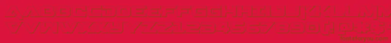 Gemina3D Font – Brown Fonts on Red Background