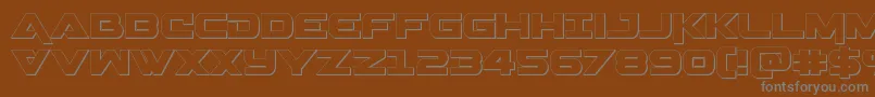 Gemina3D Font – Gray Fonts on Brown Background