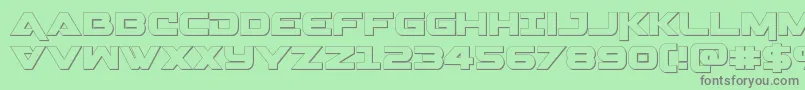 Gemina3D Font – Gray Fonts on Green Background