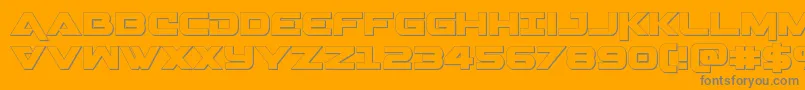 Gemina3D Font – Gray Fonts on Orange Background