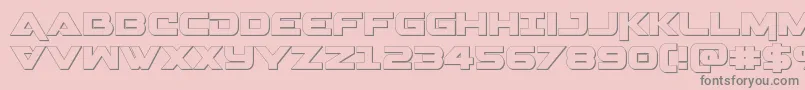 Gemina3D Font – Gray Fonts on Pink Background
