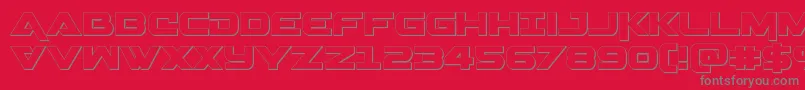 Gemina3D Font – Gray Fonts on Red Background