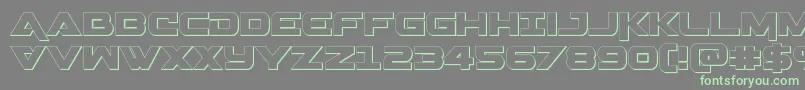 Gemina3D Font – Green Fonts on Gray Background