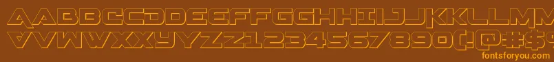Gemina3D Font – Orange Fonts on Brown Background