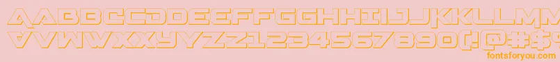 Gemina3D Font – Orange Fonts on Pink Background