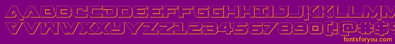 Gemina3D Font – Orange Fonts on Purple Background