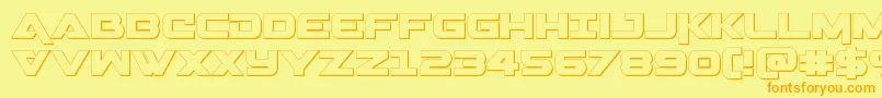 Gemina3D Font – Orange Fonts on Yellow Background