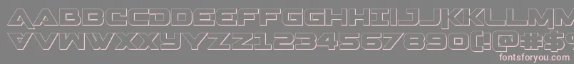 Gemina3D Font – Pink Fonts on Gray Background