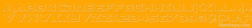 Gemina3D Font – Pink Fonts on Orange Background