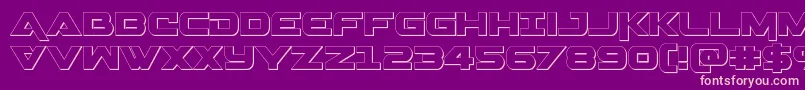 Gemina3D Font – Pink Fonts on Purple Background