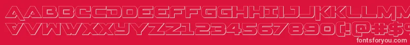 Gemina3D Font – Pink Fonts on Red Background