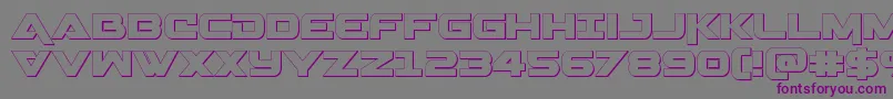 Gemina3D Font – Purple Fonts on Gray Background