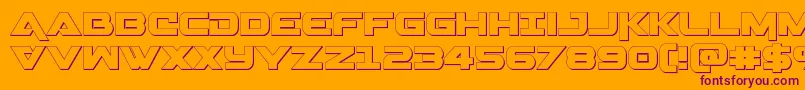 fuente Gemina3D – Fuentes Moradas Sobre Fondo Naranja