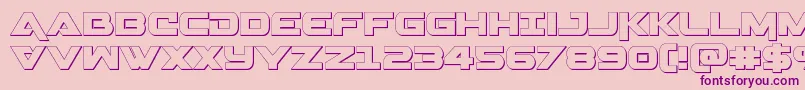 Gemina3D Font – Purple Fonts on Pink Background