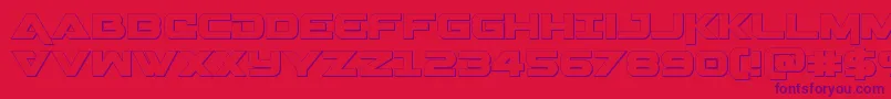 Gemina3D Font – Purple Fonts on Red Background