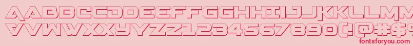 Gemina3D Font – Red Fonts on Pink Background