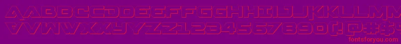 Gemina3D Font – Red Fonts on Purple Background