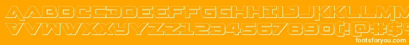 Gemina3D Font – White Fonts on Orange Background