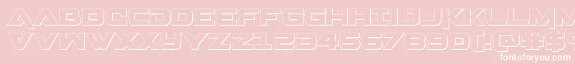 Gemina3D Font – White Fonts on Pink Background