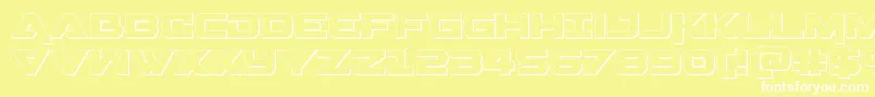 Gemina3D Font – White Fonts on Yellow Background