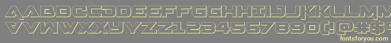 Gemina3D Font – Yellow Fonts on Gray Background