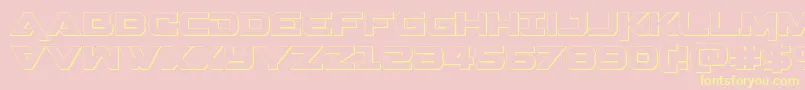 Gemina3D Font – Yellow Fonts on Pink Background
