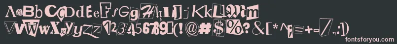 More about Ransomnote Font Ransomnote Font – Pink Fonts on Black Background