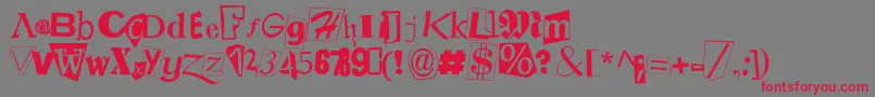 fuente Ransomnote – Fuentes Rojas Sobre Fondo Gris