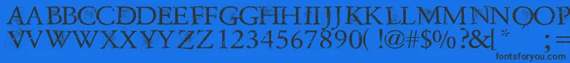 DustOverhaulPersonnalUseVersion Font – Black Fonts on Blue Background