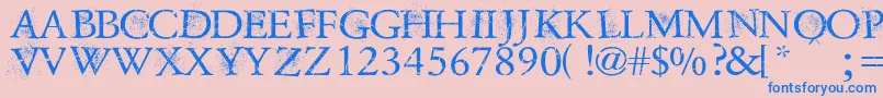 DustOverhaulPersonnalUseVersion Font – Blue Fonts on Pink Background