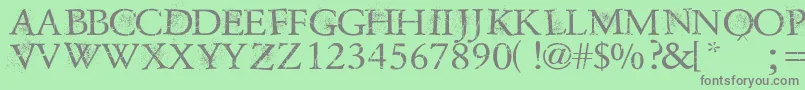 DustOverhaulPersonnalUseVersion Font – Gray Fonts on Green Background