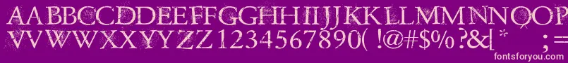 DustOverhaulPersonnalUseVersion Font – Pink Fonts on Purple Background