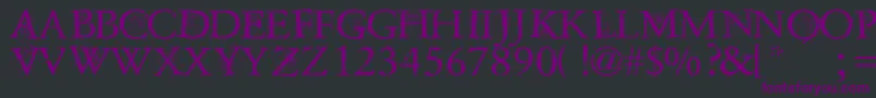 Шрифт DustOverhaulPersonnalUseVersion – фиолетовые шрифты на чёрном фоне