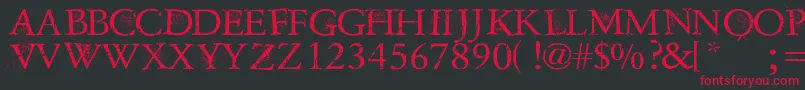 DustOverhaulPersonnalUseVersion Font – Red Fonts on Black Background