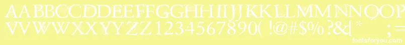 DustOverhaulPersonnalUseVersion Font – White Fonts on Yellow Background