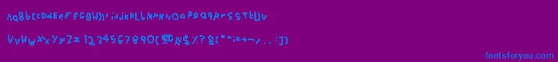 フォントSdAutoPilot – 紫色の背景に青い文字