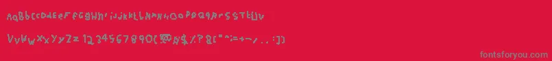 フォントSdAutoPilot – 赤い背景に灰色の文字