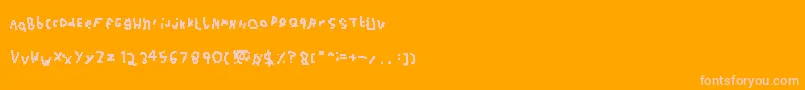 Шрифт SdAutoPilot – розовые шрифты на оранжевом фоне