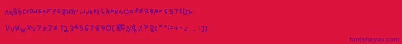 SdAutoPilot Font – Purple Fonts on Red Background